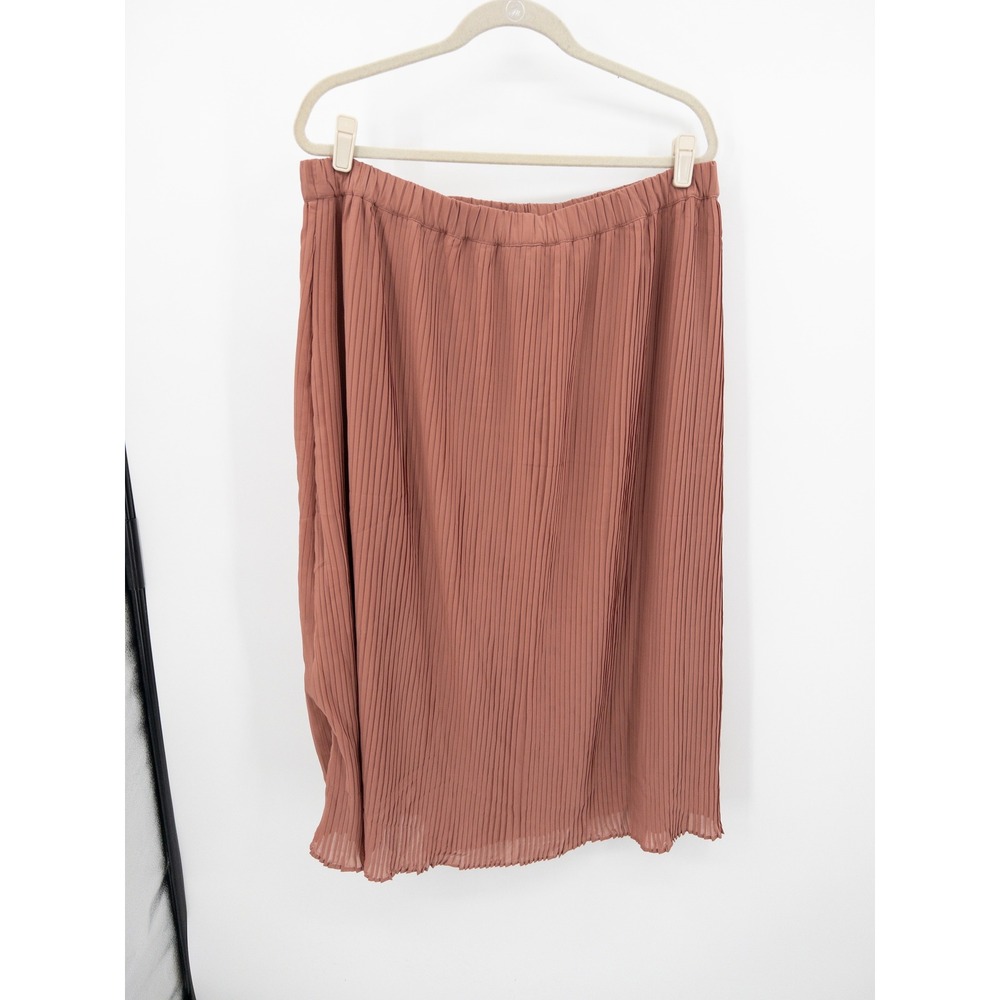 ABLE Bessie Pleated Midi Skirt Mauve Pink XXL Recycled Polyester